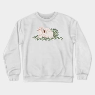 clumber spaniel design art plants sticker tshirt dog Crewneck Sweatshirt